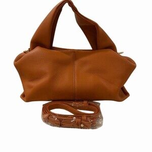 New Fashion Shoulder Bag Womens Medium Camel Brown Slouchy Zip